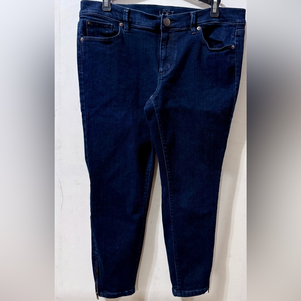 Ann Taylor Blue Cropped Ankle Jeans